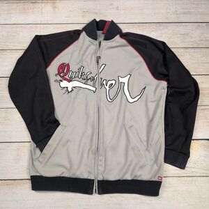 Vintage Quiksilver Boys Full Zip Jacket L/G 16-18‎ Gray sweatshirt surf skate